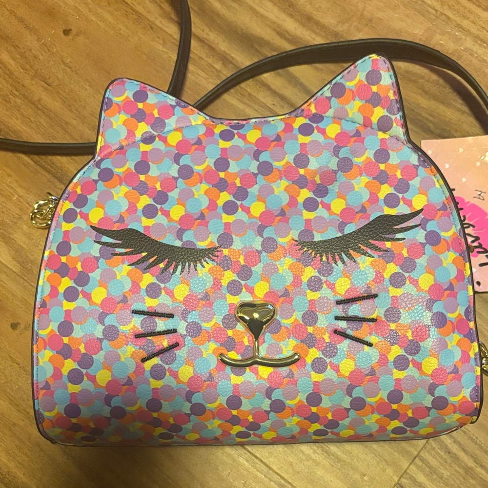 Betsey Johnson Multicolor Cat Face Bag